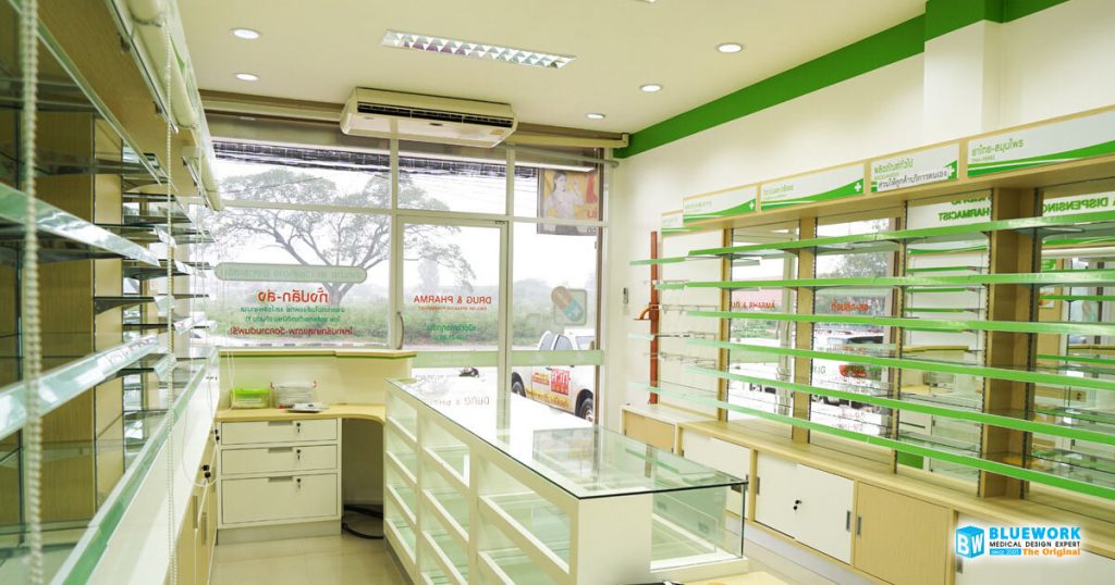 ออกแบบตกแต่งร้านขายยาดรักแอนด์ฟาร์ม่า-drug&pharma