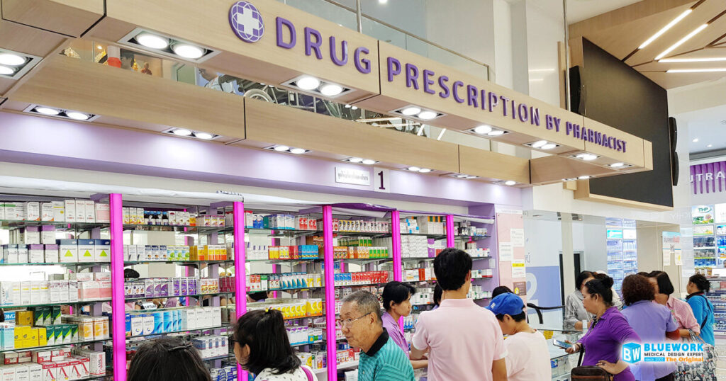 ออกแบบตกแต่งร้านขายยาเพ็ชรรัตน์เภสัช-diamondpharmacy