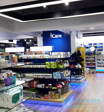 ออกแบบตกแต่งร้านขายยาไอแคร์-icare1