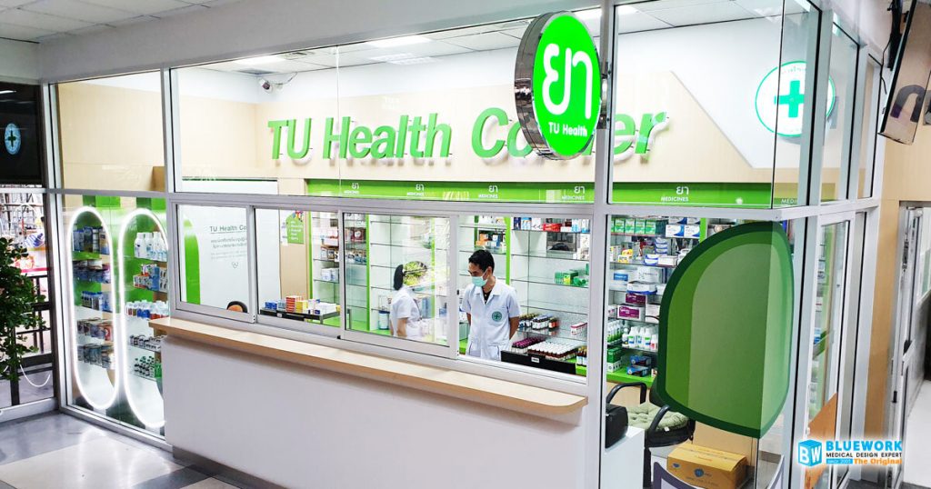 ออกแบบตกแต่งร้านขายยาทียูเฮลท์คอร์เนอร์-tuhealthcorner