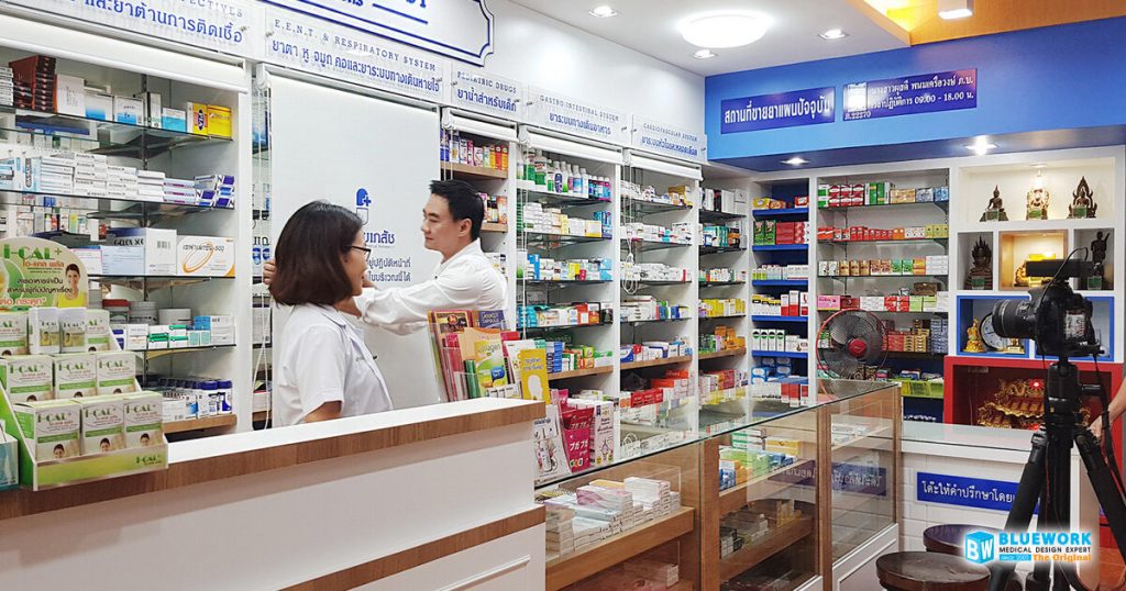 ออกแบบตกแต่งร้านขายยาเสริมสุขเภสัช-sermsukpharmacy